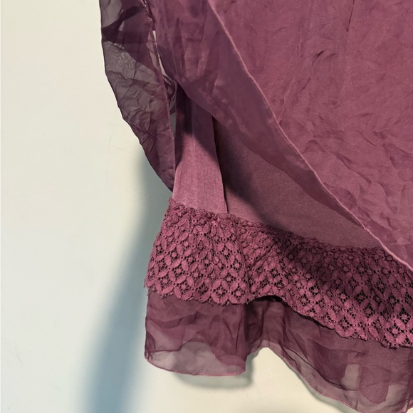 NWT John Mark Womens Size L Purple Tank Top Blouse  with Lining Lace - Picture 3 of 7
